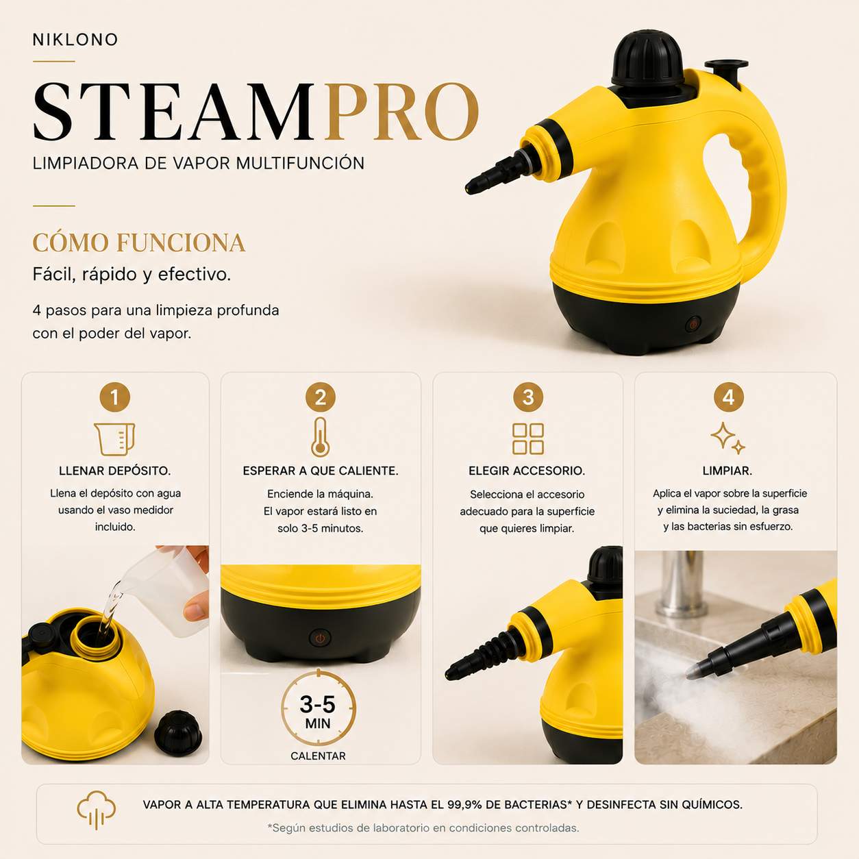 Steampro | Limpieza profunda, menos esfuerzo